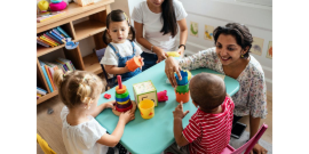 teacher with children