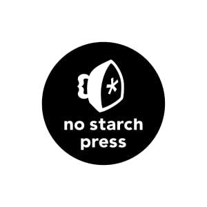 No Starch Press logo. A black circle with a white iron with a star in the center.