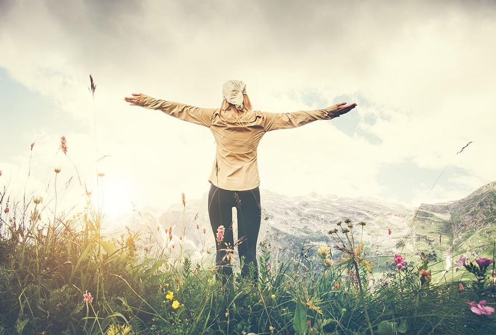 Woman feels inspired by nature