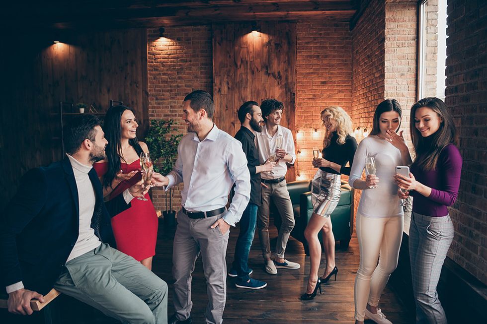 Group of professionals at a networking event