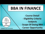 BBA In Finance | BBA In Finance Course Details | Eligibility |Subjects |Career Opportunity